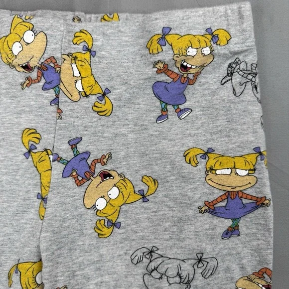 Nickelodeon Rugrats Angelica Pickles Girls Shorts Gray Size 7/8 Cartoon Lounge - Picture 3 of 5